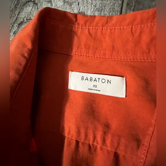 ARITZIA Babaton Utility Shirt 100% TENCEL responsibly sourced fibers - Orange - Picture 7 of 16